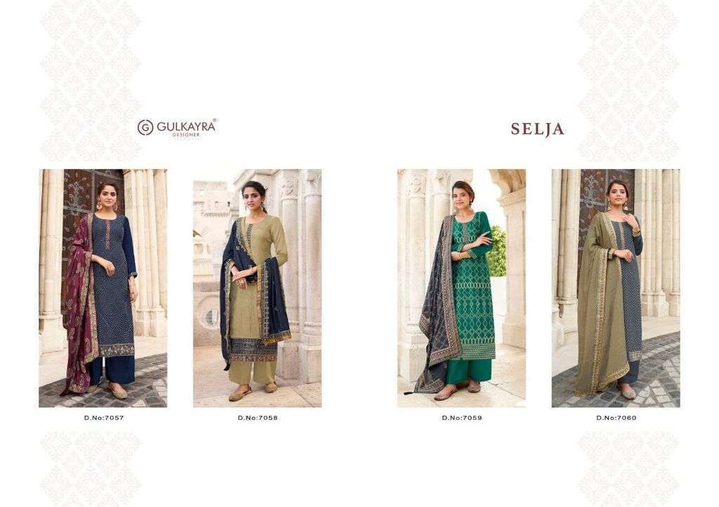Aashirwad  Gulkayra Selja Real Chinon With Embroidery Work Salwar Suits Catalog