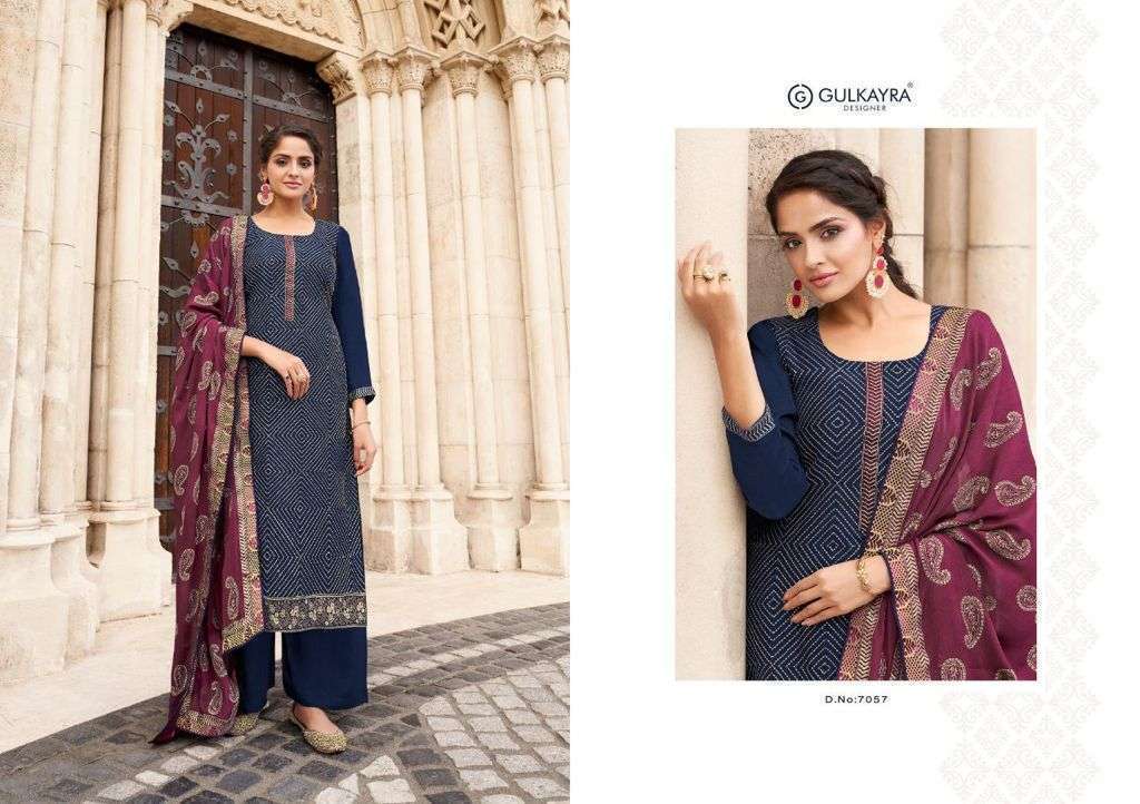 Aashirwad  Gulkayra Selja Real Chinon With Embroidery Work Salwar Suits Catalog