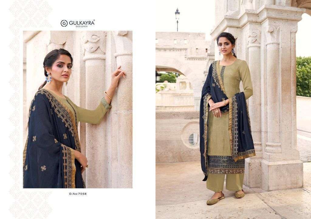 Aashirwad  Gulkayra Selja Real Chinon With Embroidery Work Salwar Suits Catalog