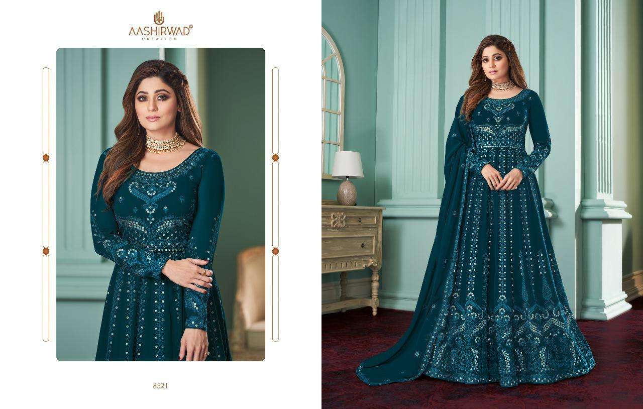 Aashirwad  Rose Real Georgette With Designer Work Ready-made Suits Catalog