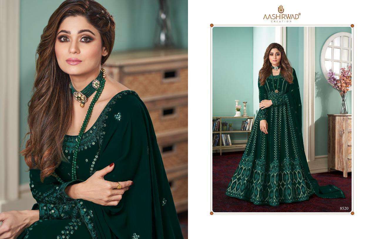 Aashirwad  Rose Real Georgette With Designer Work Ready-made Suits Catalog