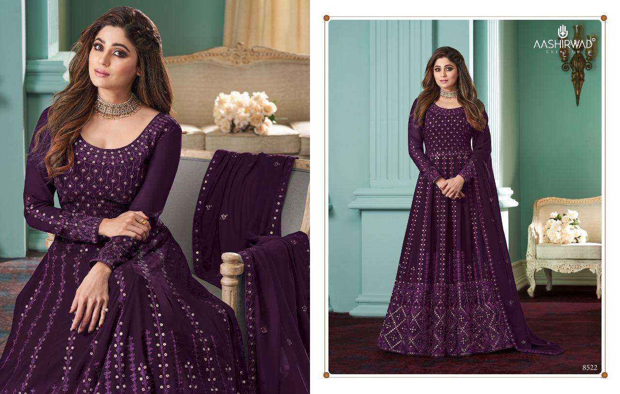 Aashirwad  Rose Real Georgette With Designer Work Ready-made Suits Catalog