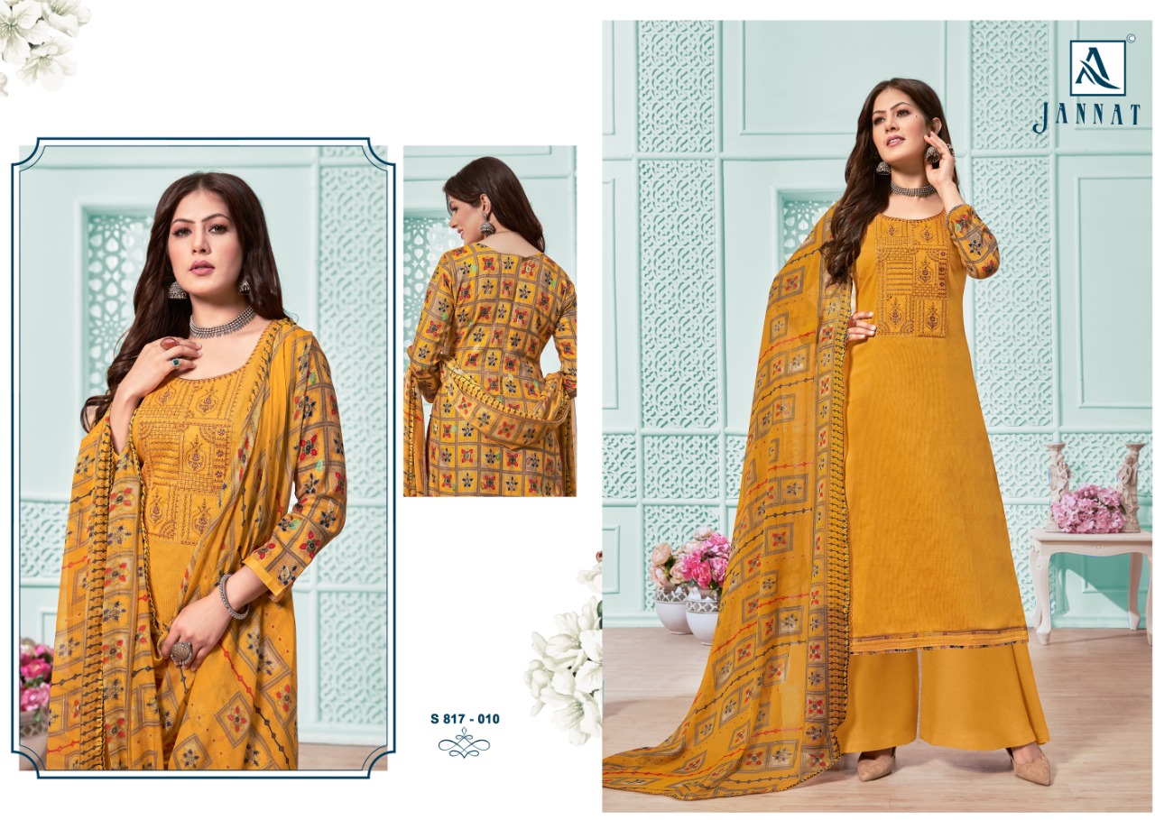 Alok Jannat Vol  2 Pure Jam Designer Dress Materiial Catalog