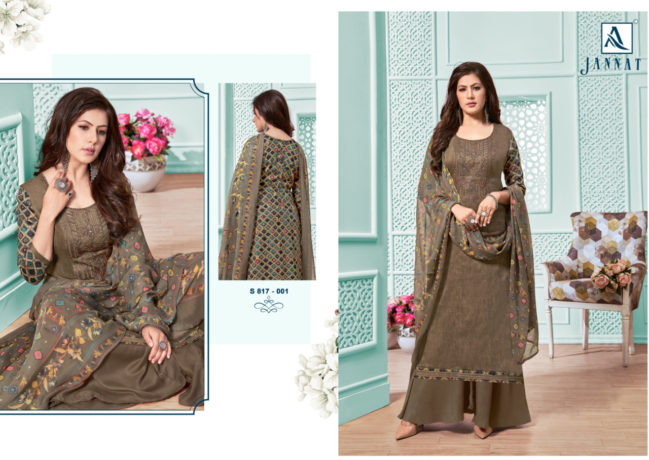 Alok Jannat Vol  2 Pure Jam Designer Dress Materiial Catalog