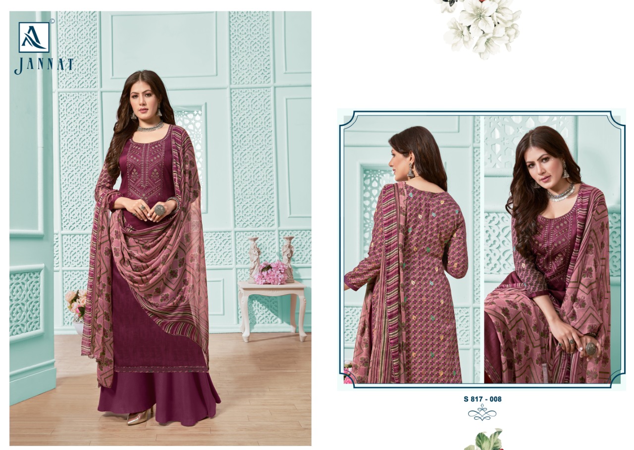 Alok Jannat Vol  2 Pure Jam Designer Dress Materiial Catalog