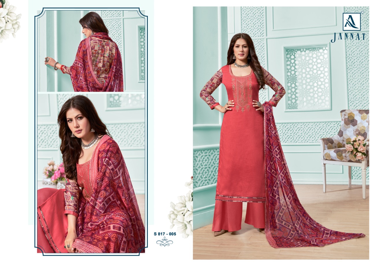 Alok Jannat Vol  2 Pure Jam Designer Dress Materiial Catalog