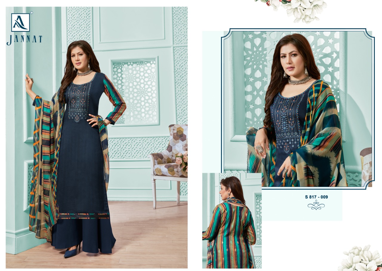 Alok Jannat Vol  2 Pure Jam Designer Dress Materiial Catalog