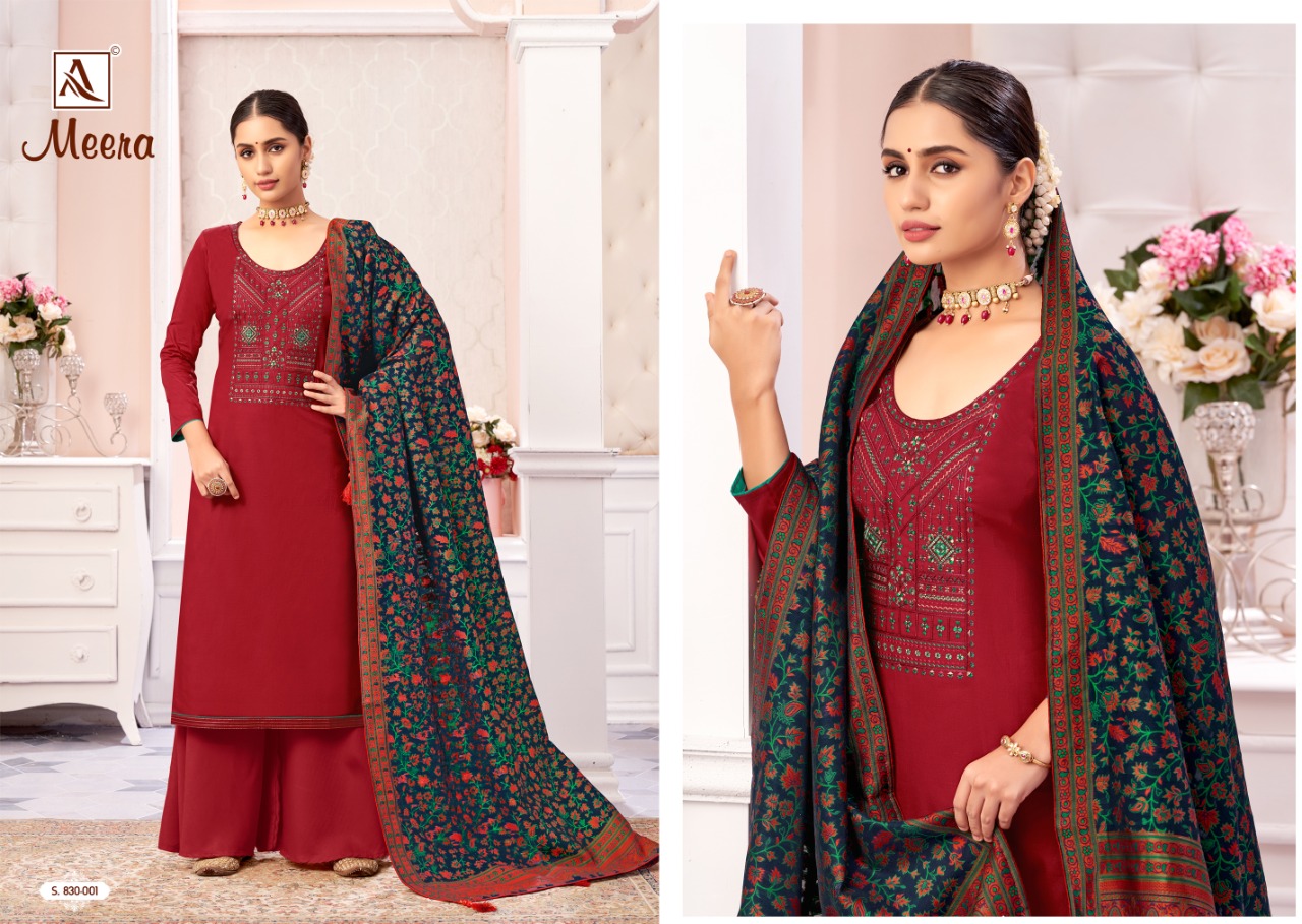 Alok Meera Vol 2 Jam Cotton Designer Dress Material Catalog