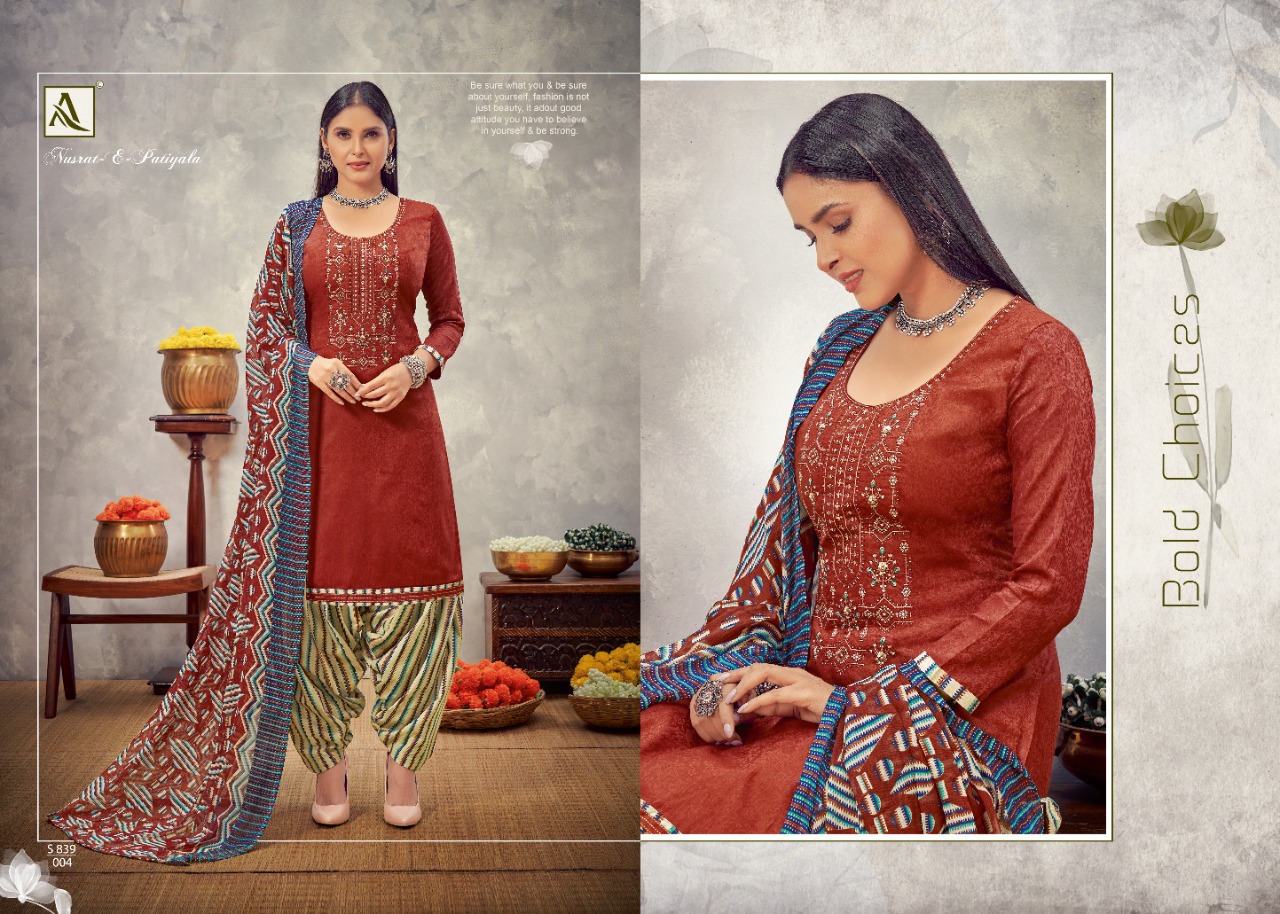 Alok Nusrat E Patiyala Vol 8 Jam Cotton Designer Dress Material Catalog
