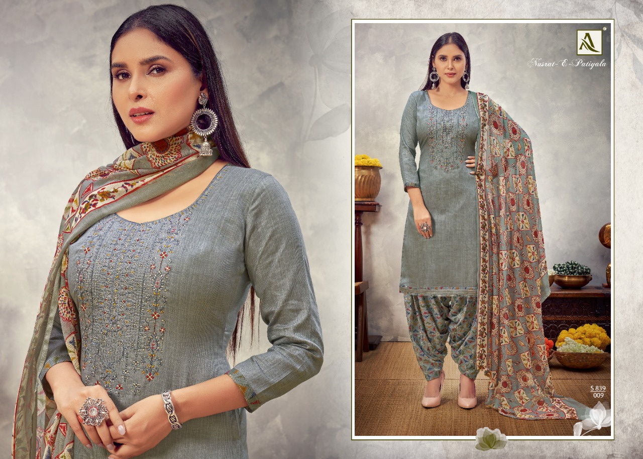Alok Nusrat E Patiyala Vol 8 Jam Cotton Designer Dress Material Catalog