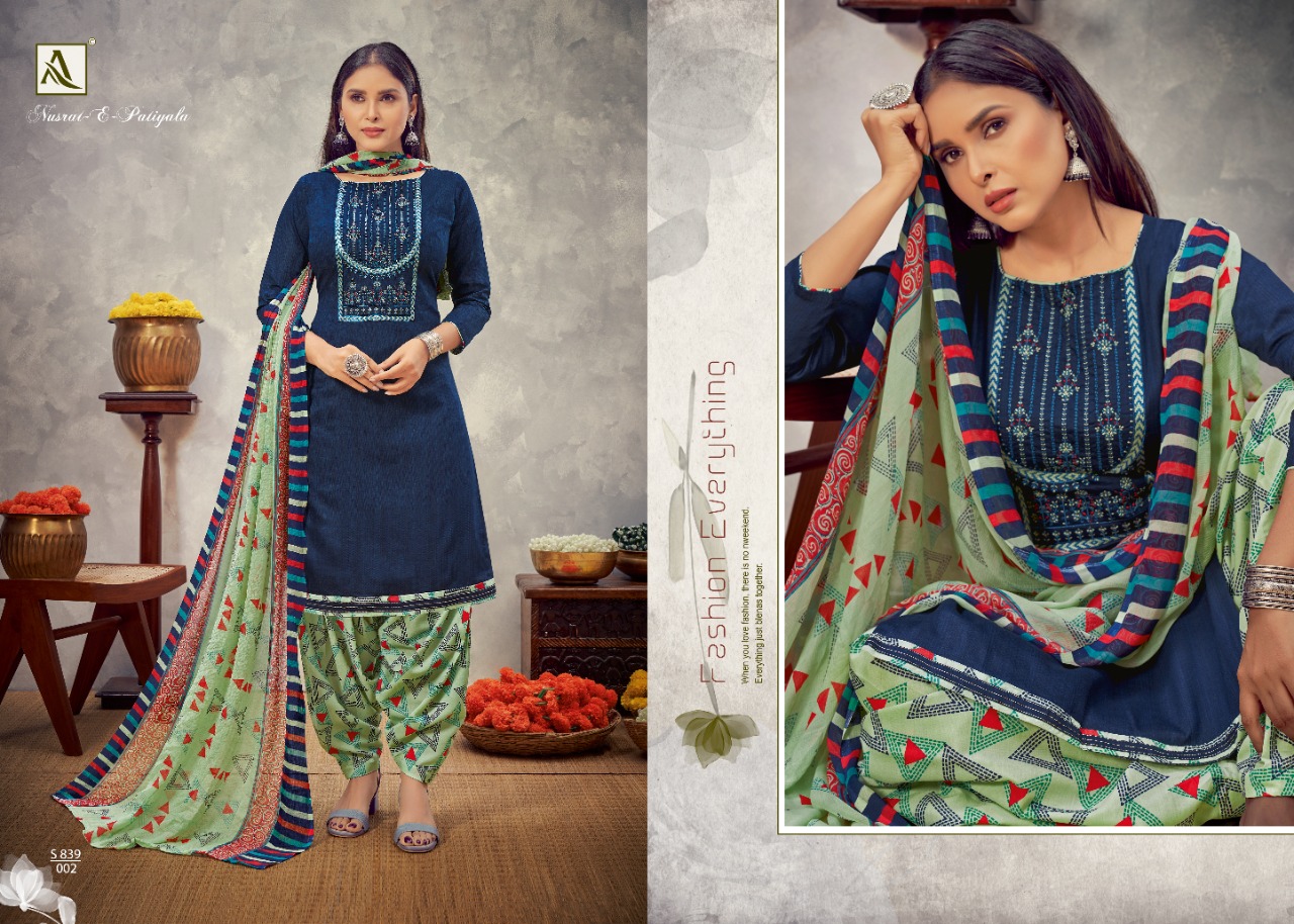 Alok Nusrat E Patiyala Vol 8 Jam Cotton Designer Dress Material Catalog