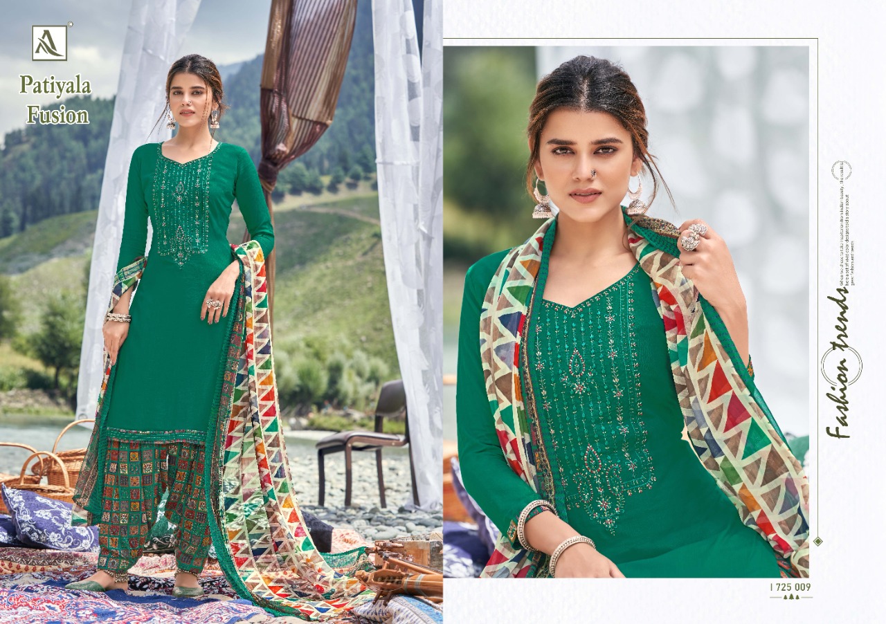 Alok Patiyala Fusion  Vol 2 Viscose Designer Dress Material Catalog