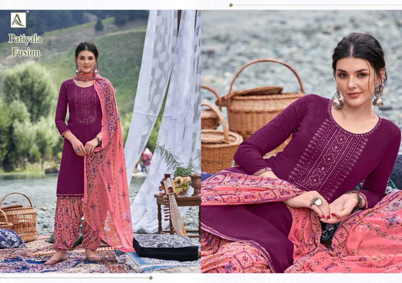 Alok Patiyala Fusion  Vol 2 Viscose Designer Dress Material Catalog