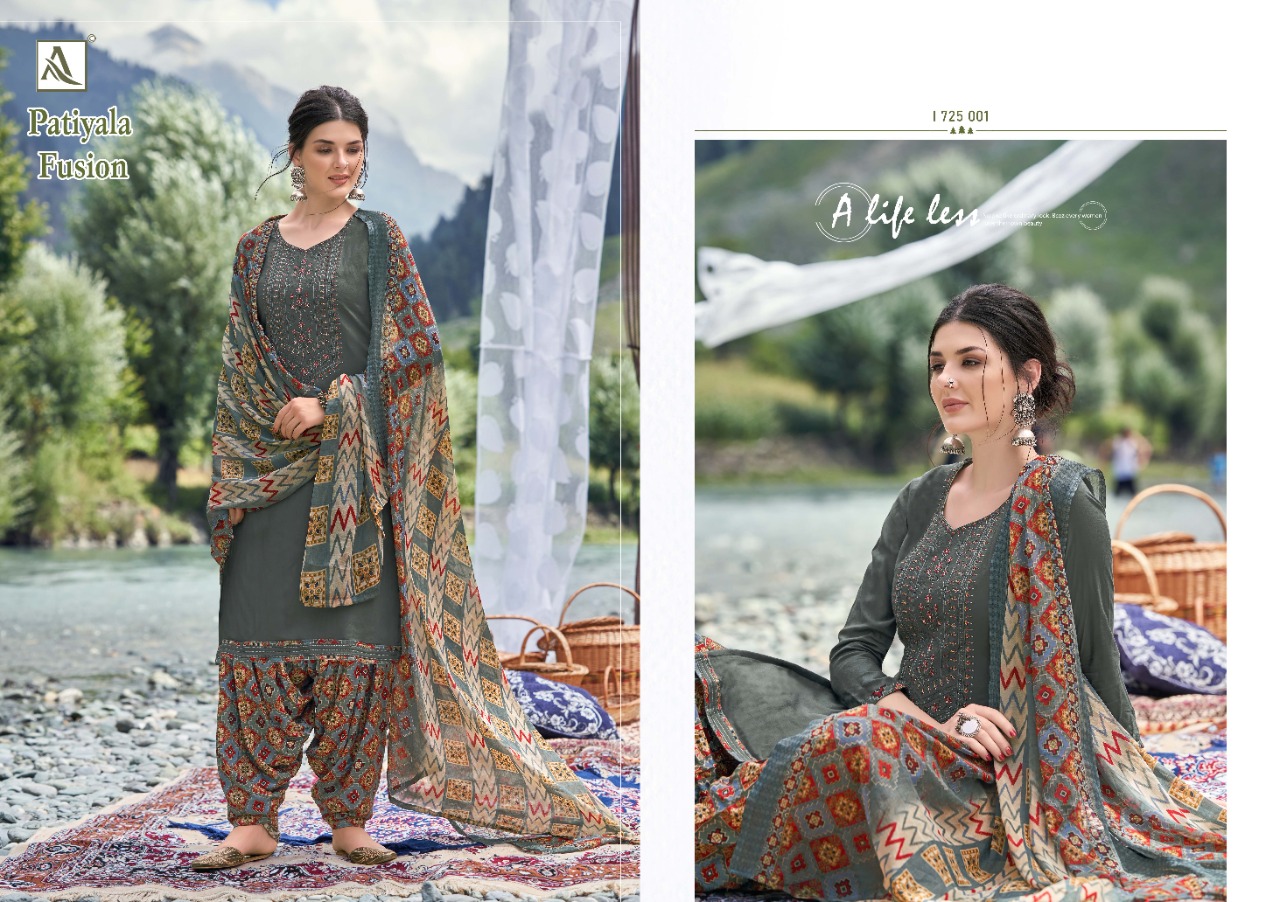 Alok Patiyala Fusion  Vol 2 Viscose Designer Dress Material Catalog