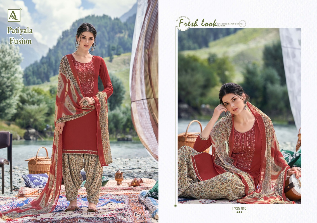Alok Patiyala Fusion  Vol 2 Viscose Designer Dress Material Catalog