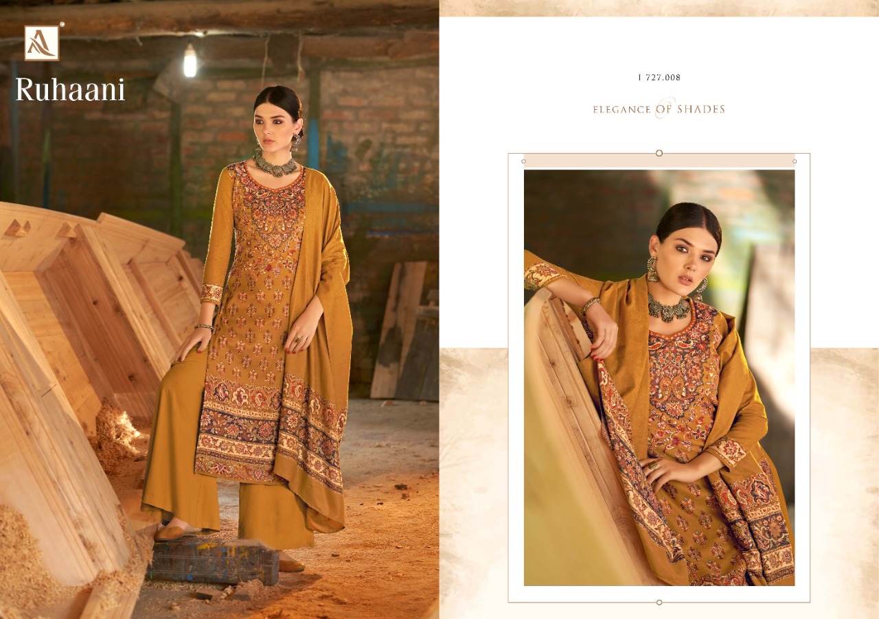 Alok Ruhaani Winter Wear Wool Pashmina Dress Material Catalog
