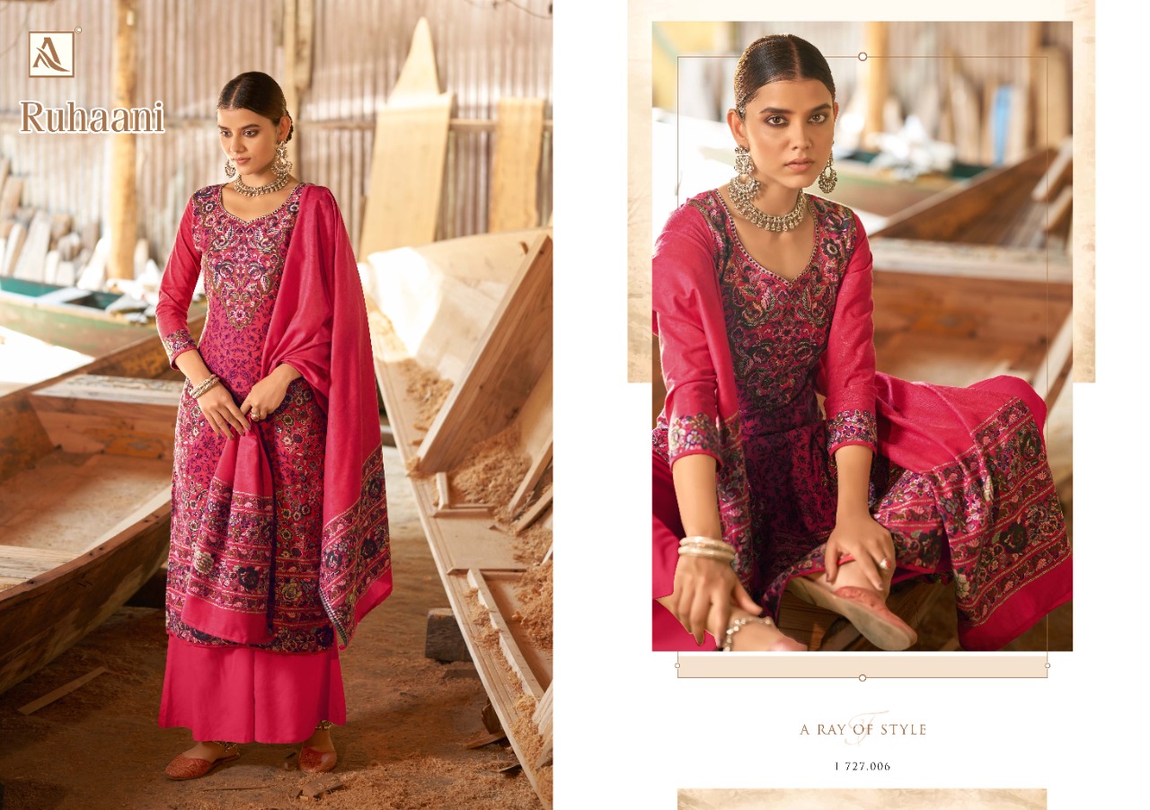 Alok Ruhaani Winter Wear Wool Pashmina Dress Material Catalog