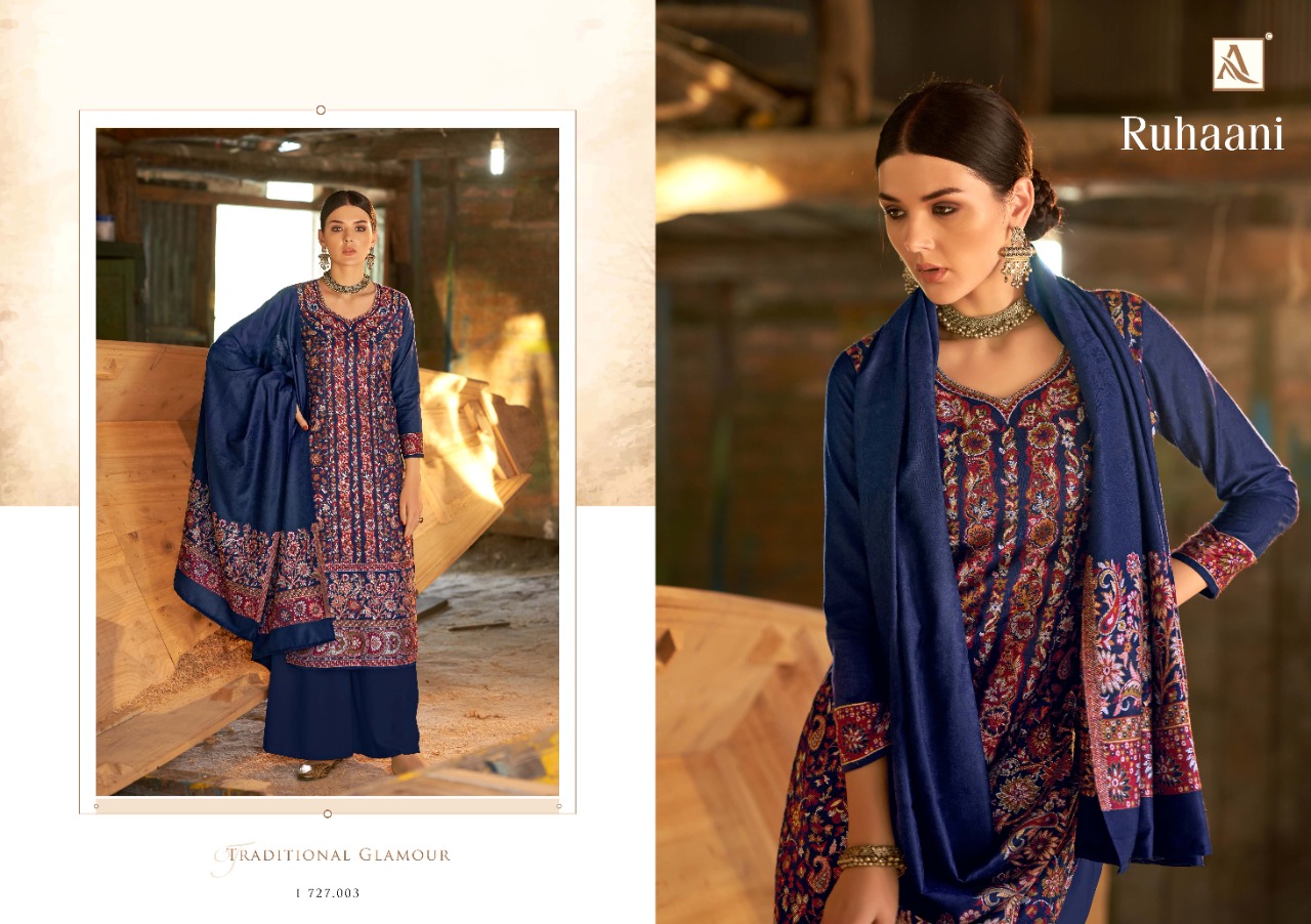 Alok Ruhaani Winter Wear Wool Pashmina Dress Material Catalog