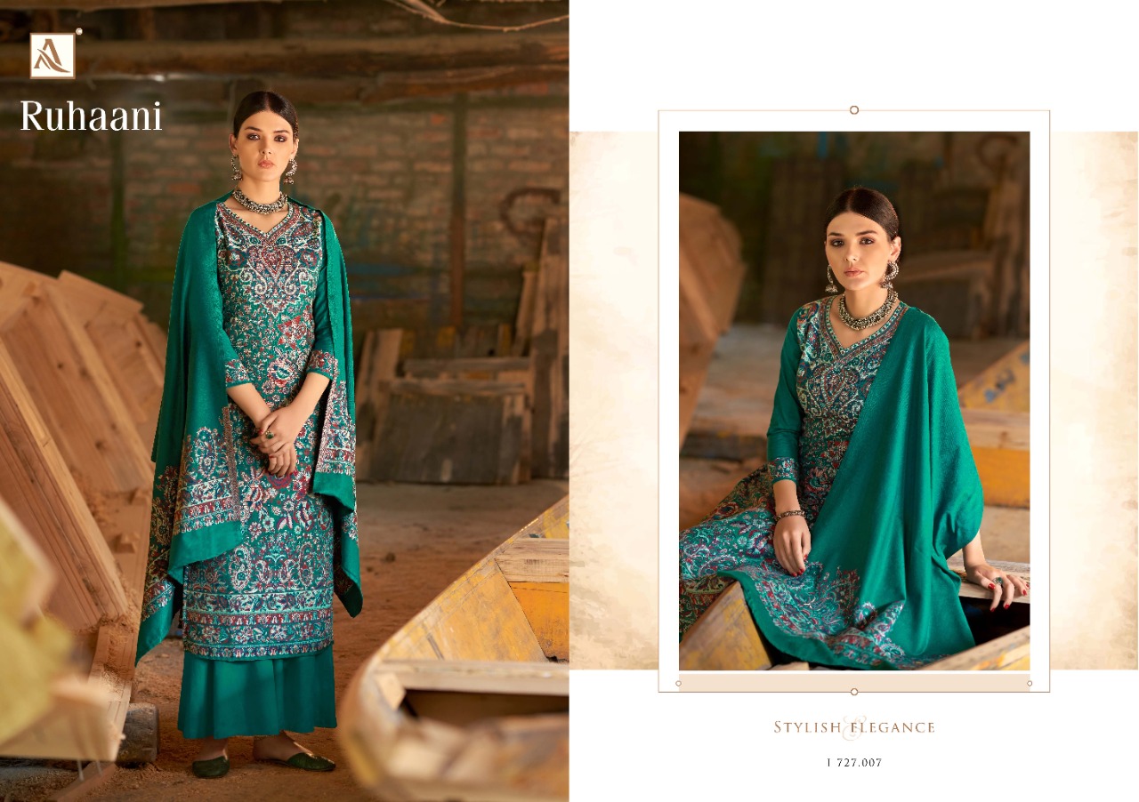 Alok Ruhaani Winter Wear Wool Pashmina Dress Material Catalog