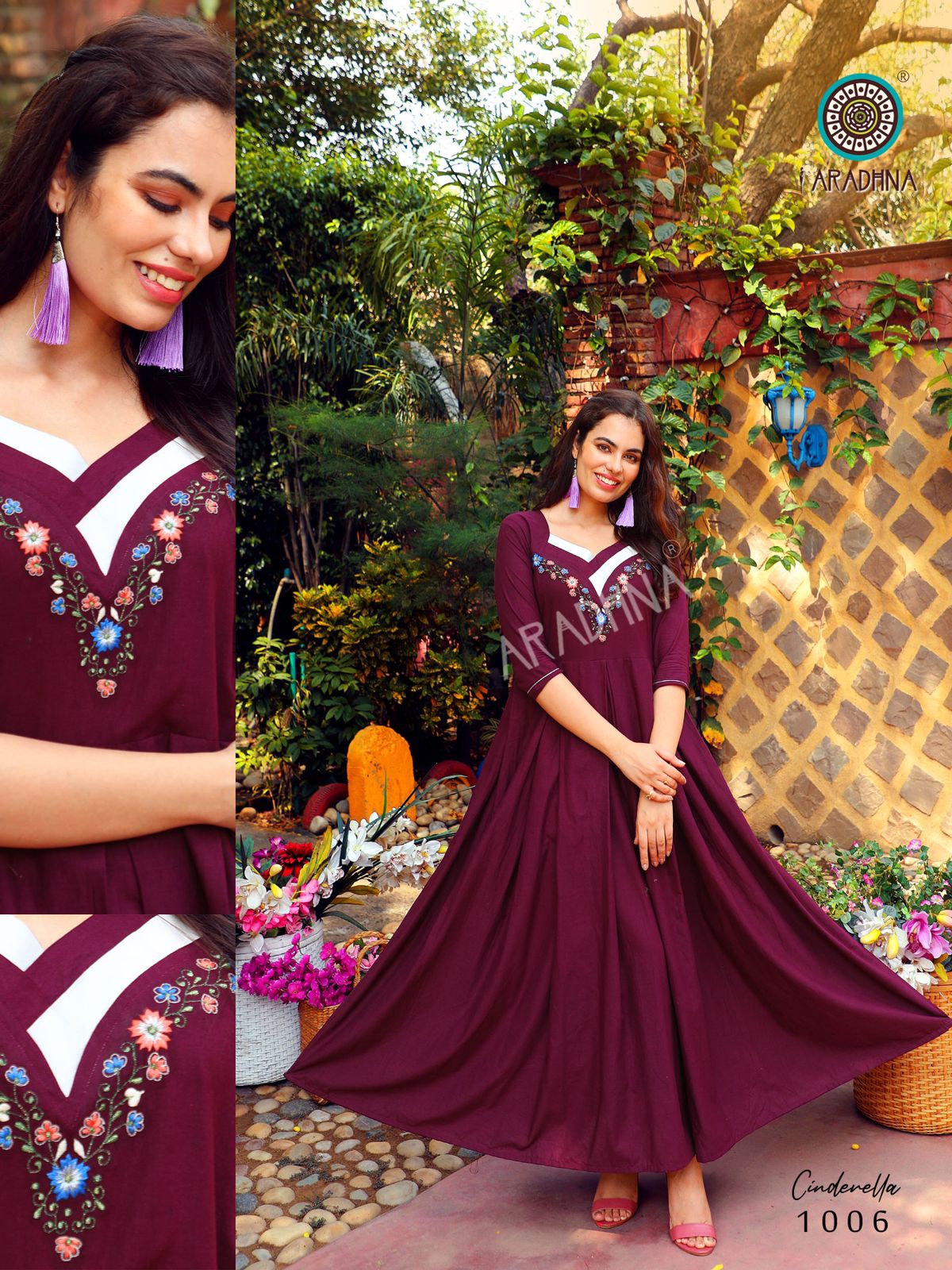 Aradhna Cinderella  Vol 1 Heavy Cotton Long Anarkali Kurti Catalog