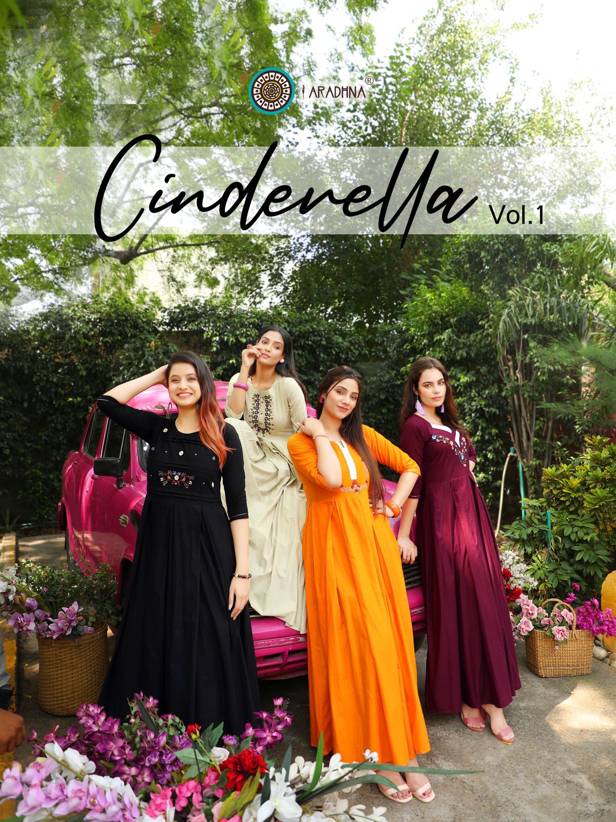 Aradhna Cinderella  Vol 1 Heavy Cotton Long Anarkali Kurti Catalog