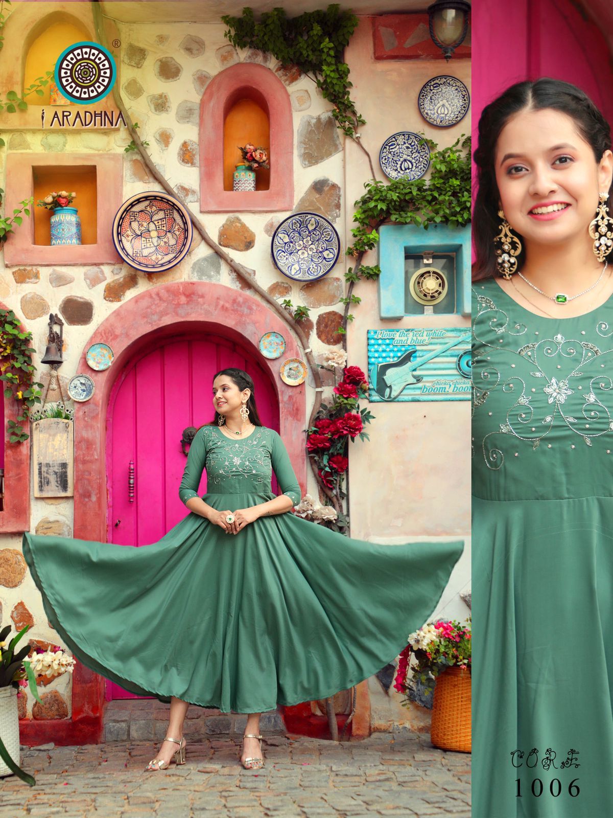 Aradhna Fashion Core Vol  1 Handwork Anarakali Long Kurti Catalog
