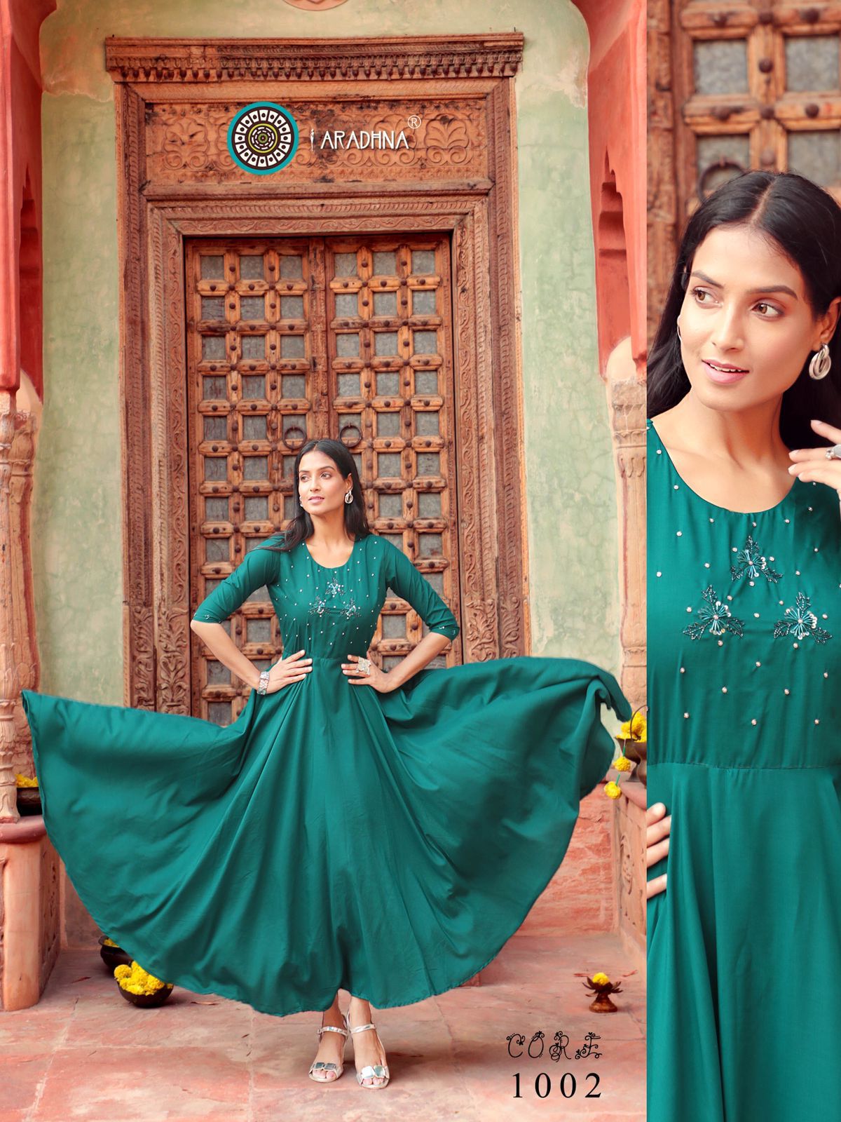 Aradhna Fashion Core Vol  1 Handwork Anarakali Long Kurti Catalog
