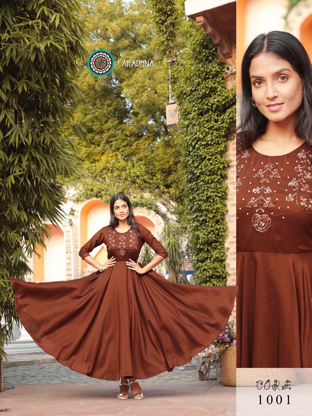 Aradhna Fashion Core Vol  1 Handwork Anarakali Long Kurti Catalog