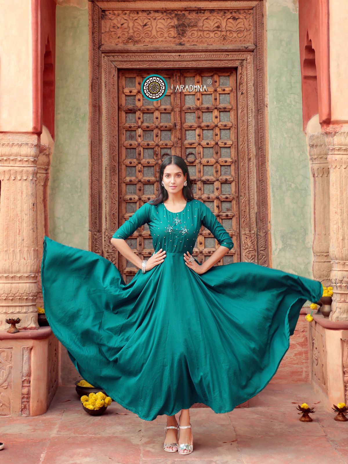 Aradhna Fashion Core Vol  1 Handwork Anarakali Long Kurti Catalog