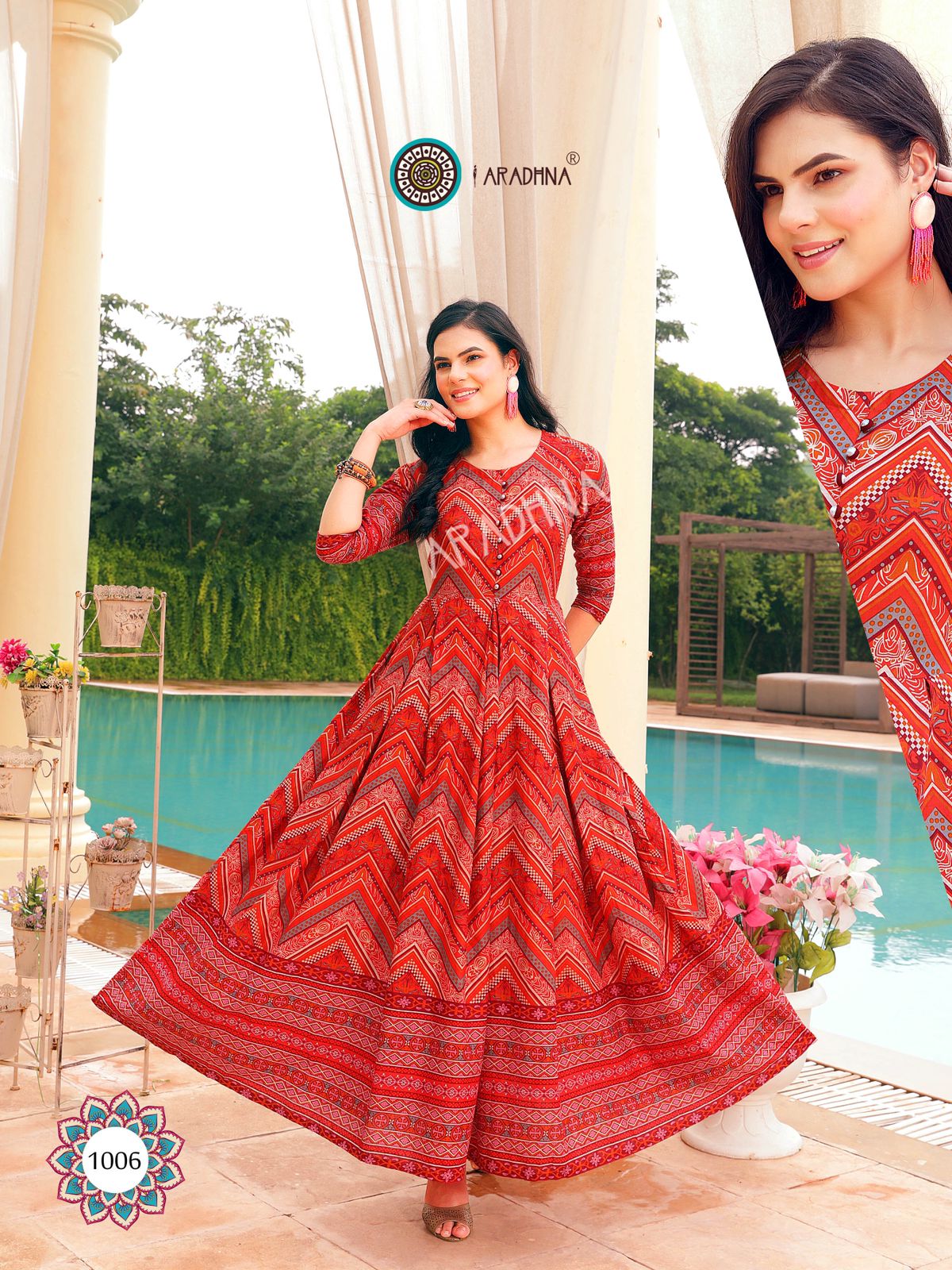 Aradhna Fashion Stripy Vol  1 Heavy Cotton Anarkali Kurti Catalog