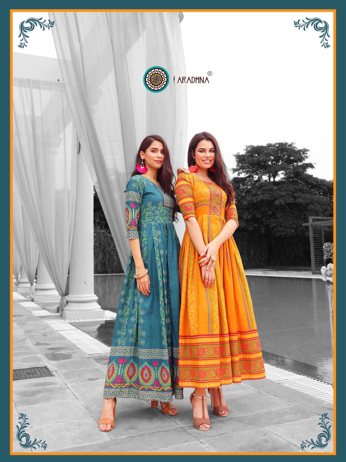 Aradhna Fashion Stripy Vol  1 Heavy Cotton Anarkali Kurti Catalog