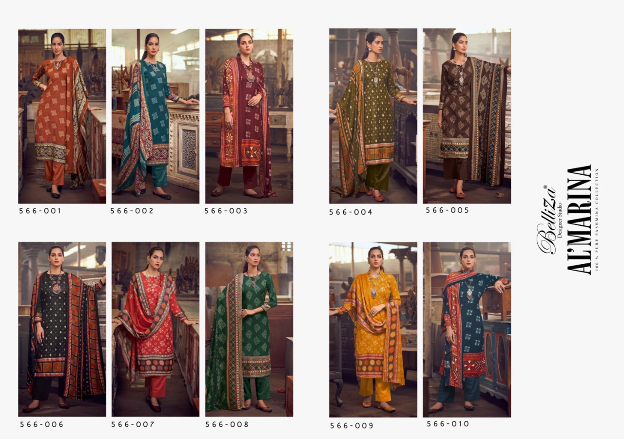 Belliza Al Marina Vol  5 Premium Winter Wear Woollen Pashmina Catalog