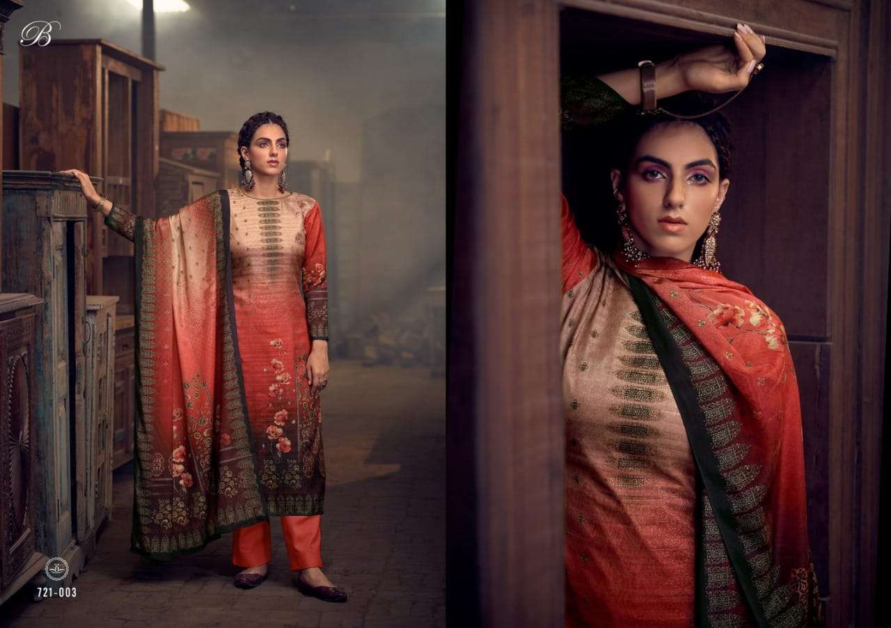 Belliza  Heritage Pure Handloom Silk With Exclusive Work Dress Material Catalog