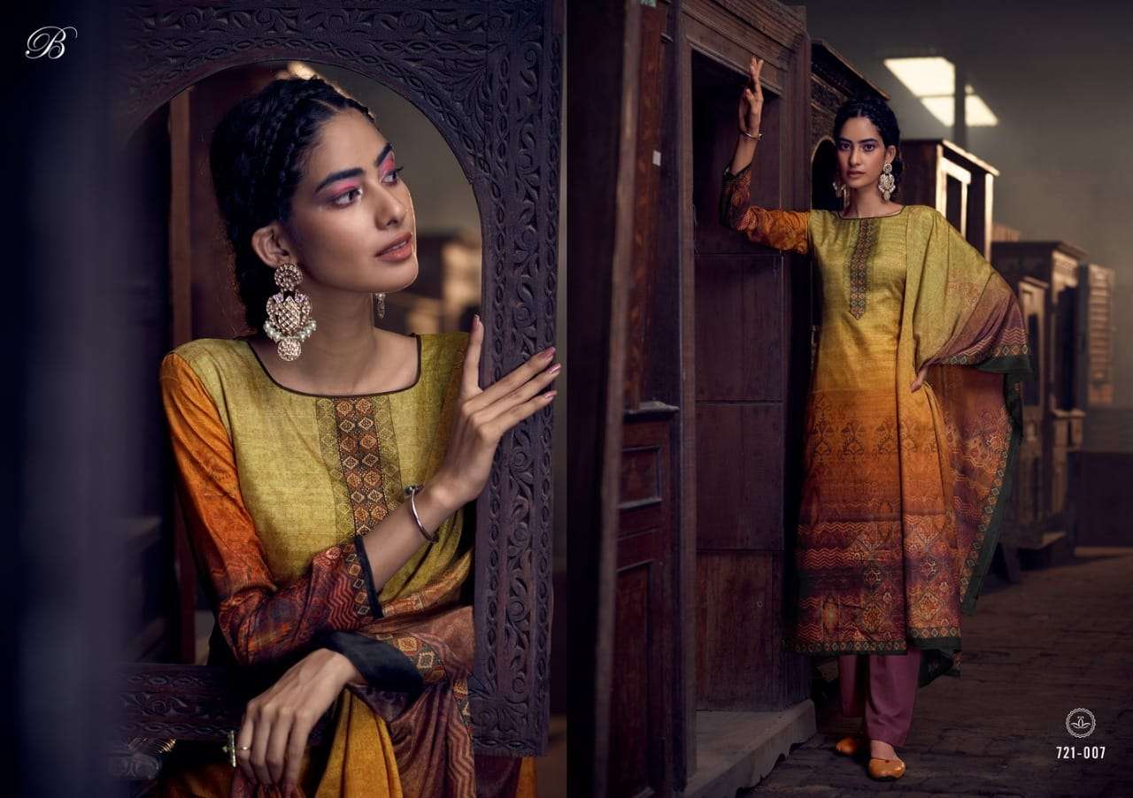 Belliza  Heritage Pure Handloom Silk With Exclusive Work Dress Material Catalog