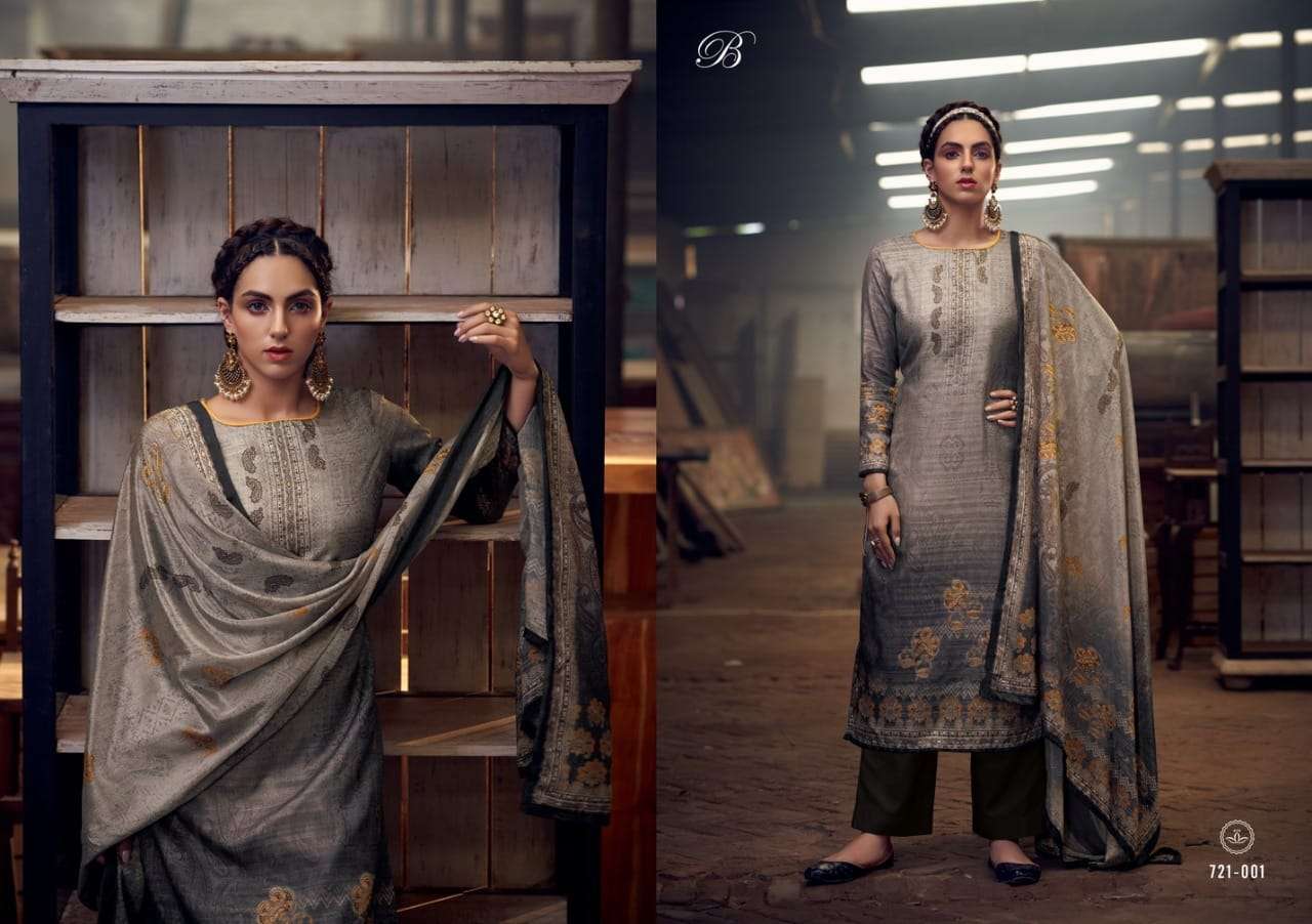 Belliza  Heritage Pure Handloom Silk With Exclusive Work Dress Material Catalog