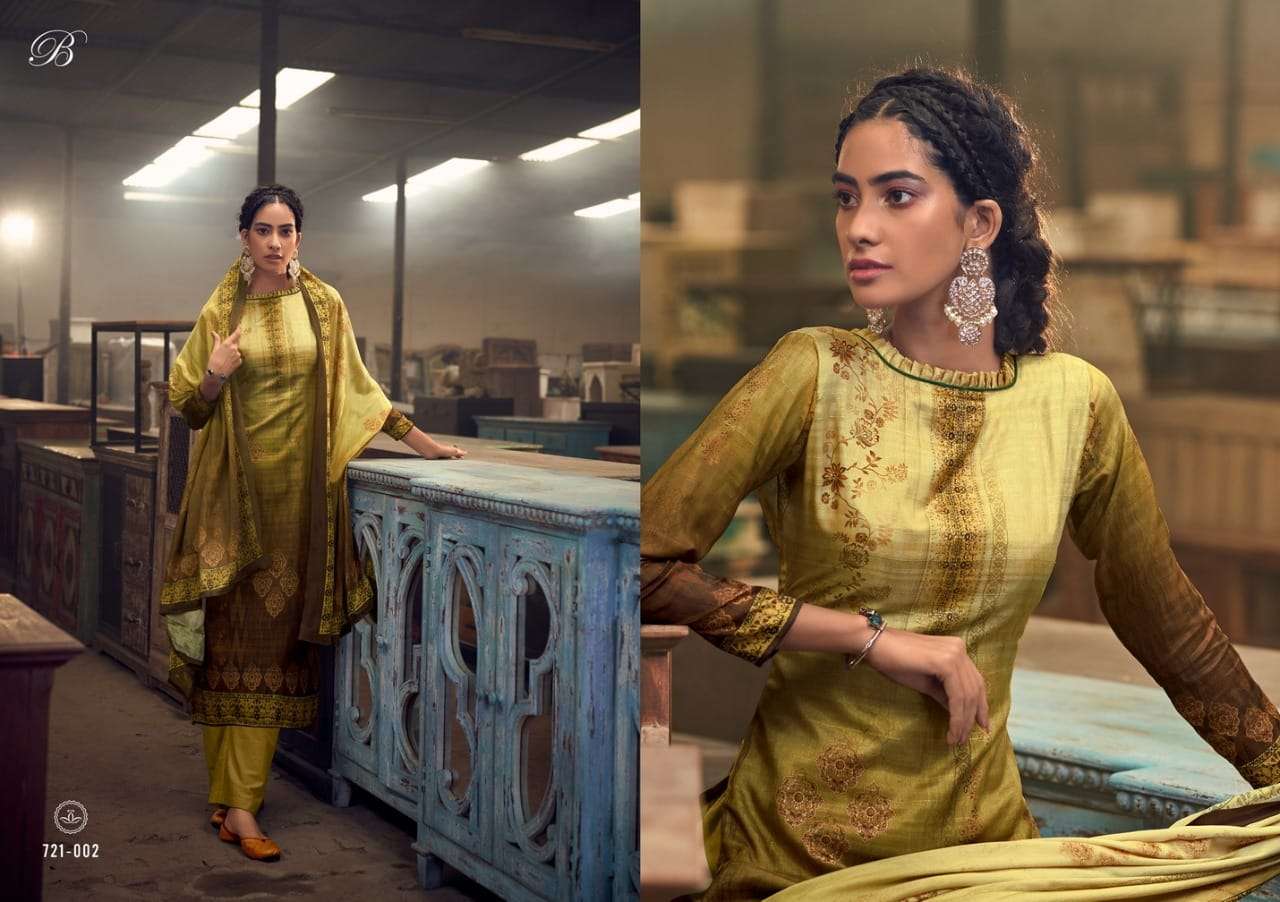 Belliza  Heritage Pure Handloom Silk With Exclusive Work Dress Material Catalog