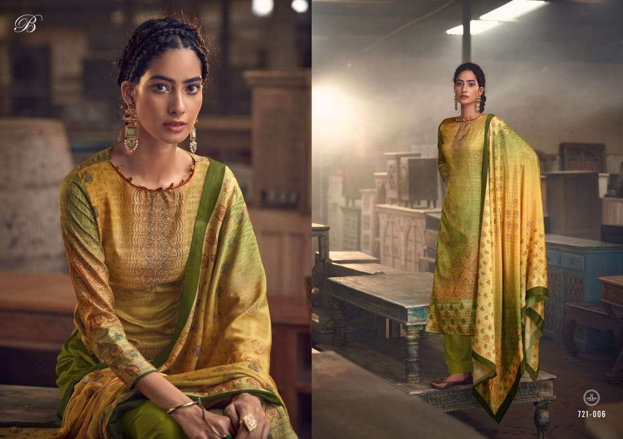 Belliza  Heritage Pure Handloom Silk With Exclusive Work Dress Material Catalog