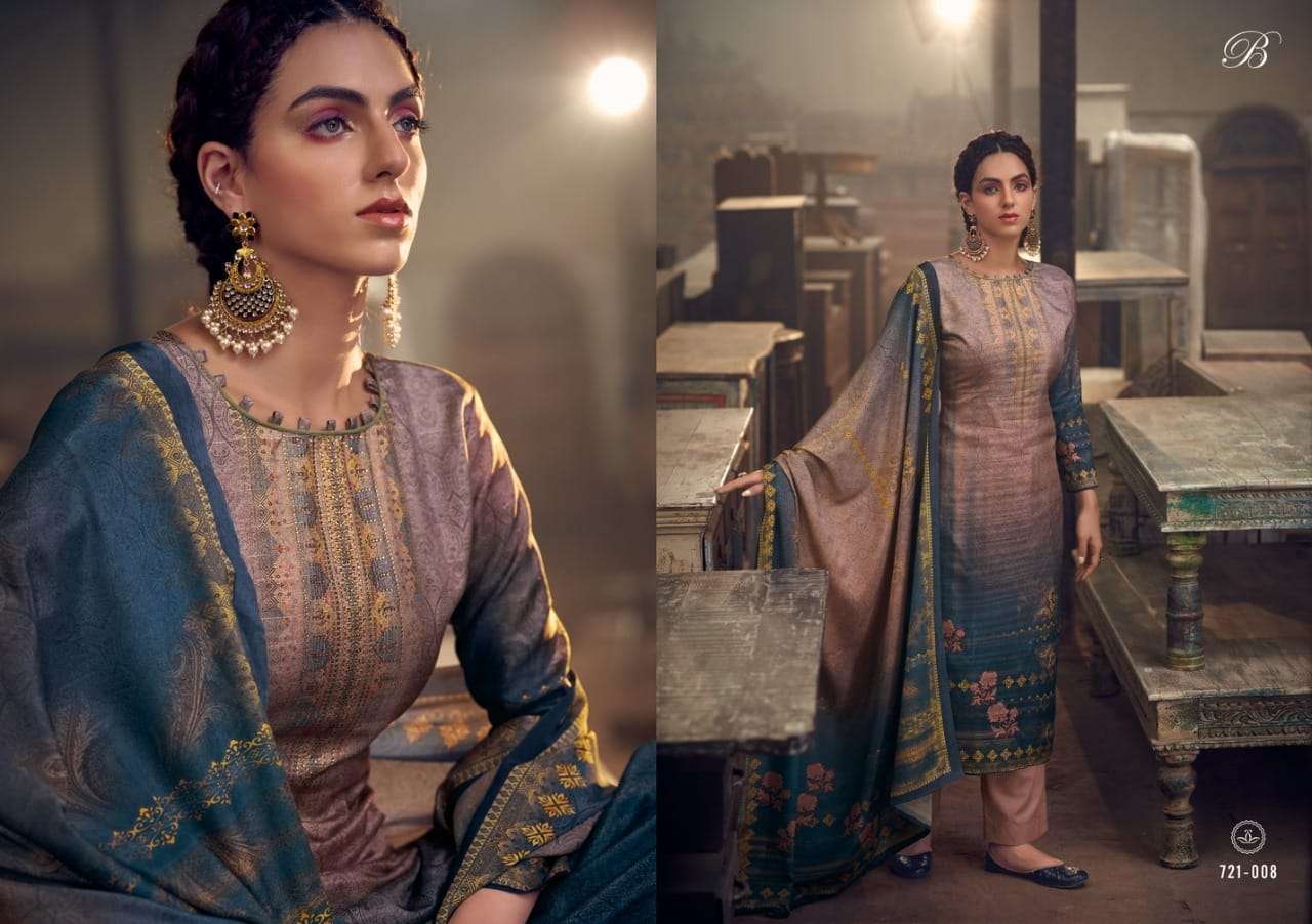 Belliza  Heritage Pure Handloom Silk With Exclusive Work Dress Material Catalog