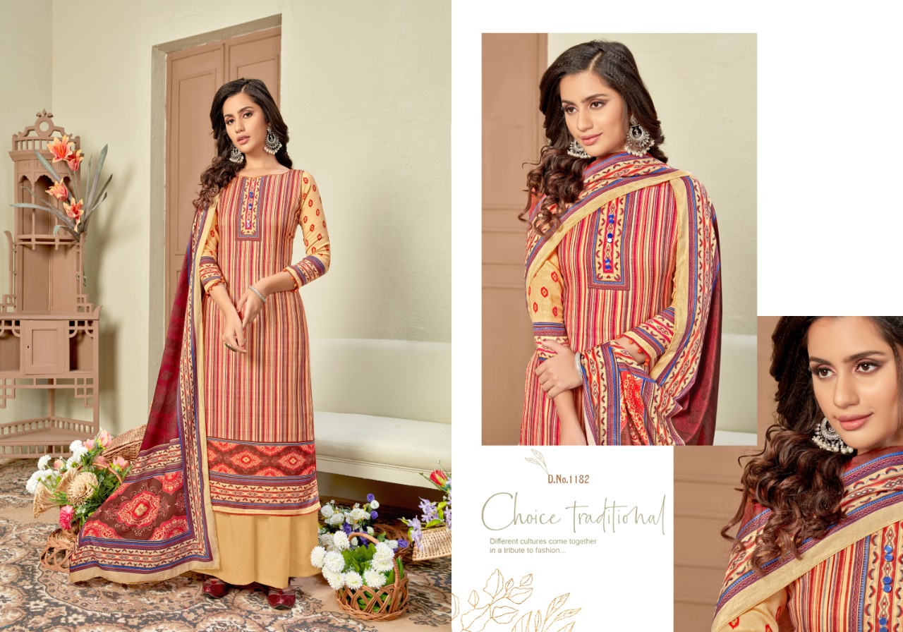 Bipson Shaneel  Vol 4 Wollen Pashmina Dress Material Catalog