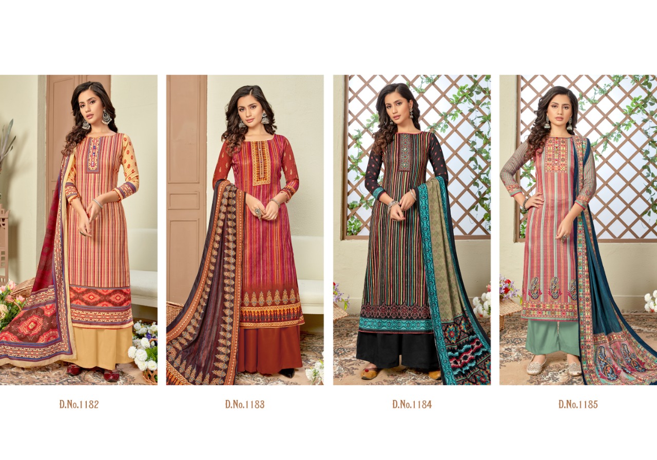 Bipson Shaneel  Vol 4 Wollen Pashmina Dress Material Catalog
