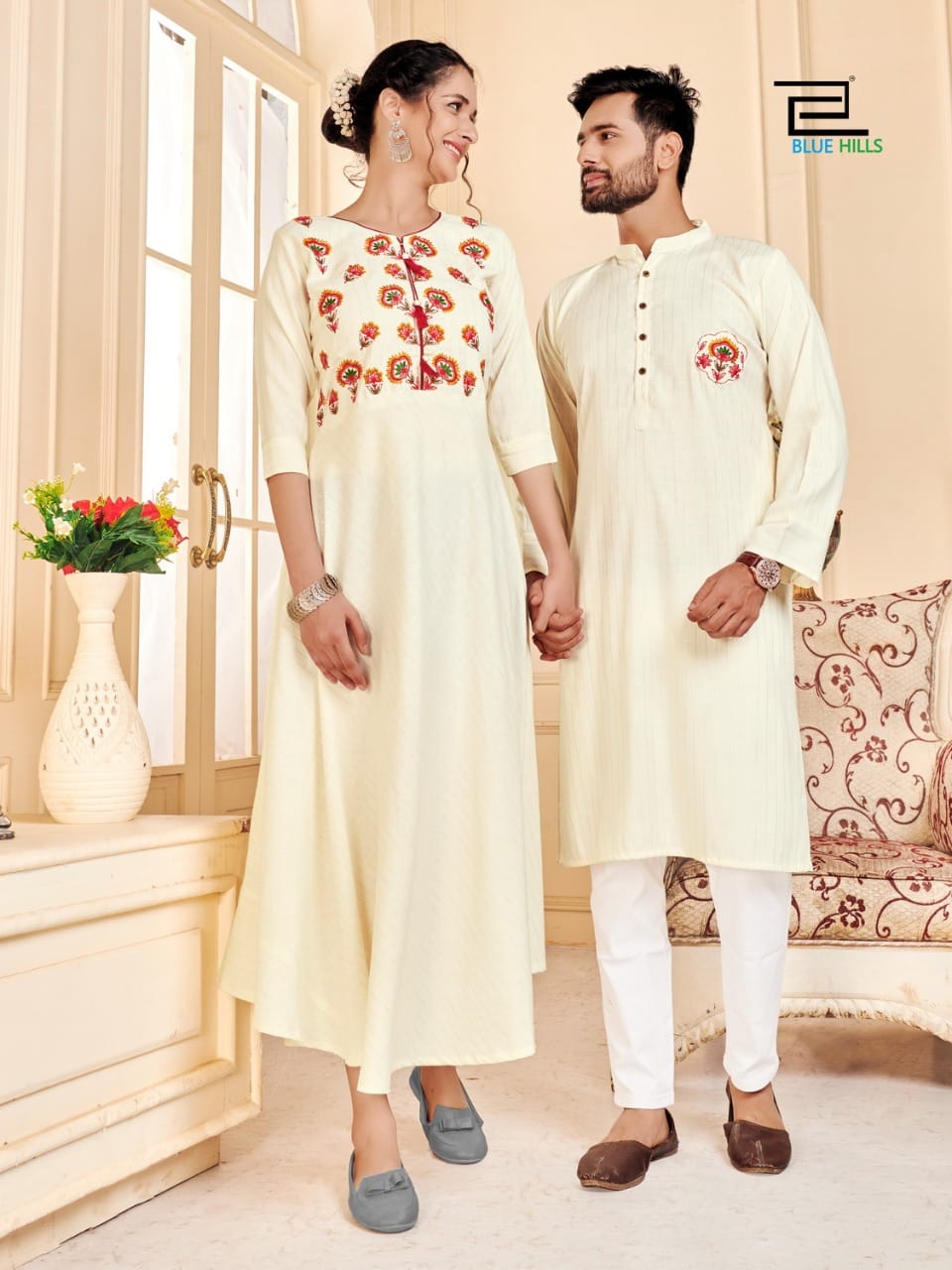 Blue Hills Love Birds Designer-husband And Wife Combo Collection