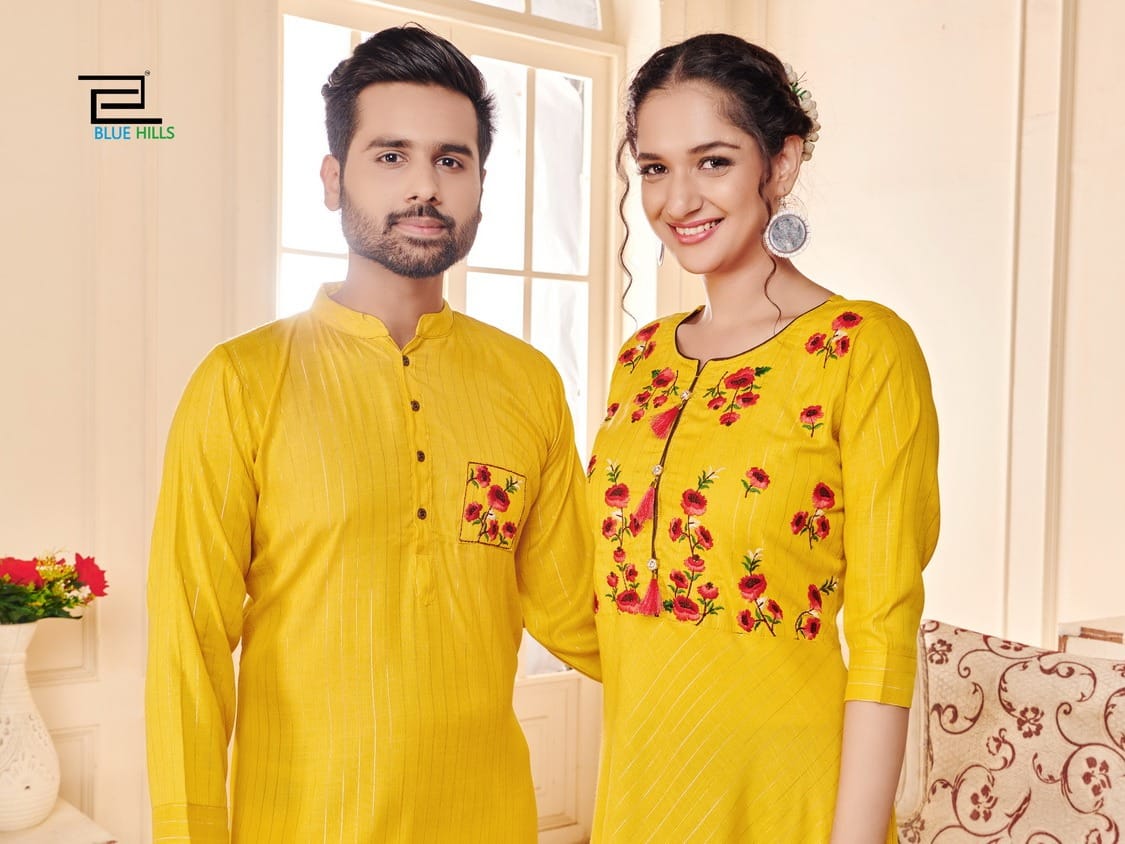 Blue Hills Love Birds Designer-husband And Wife Combo Collection