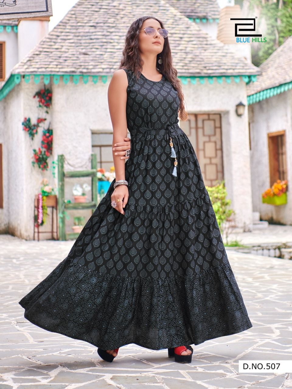 Blue Hills Sun Shine Vol 5 Anarakli Long Kurti Catalog