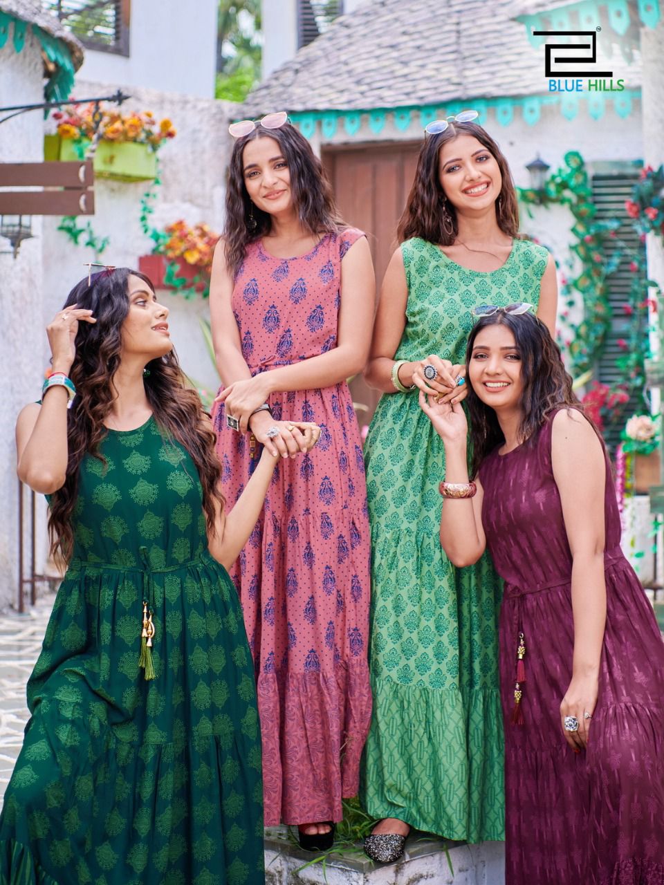Blue Hills Sun Shine Vol 5 Anarakli Long Kurti Catalog