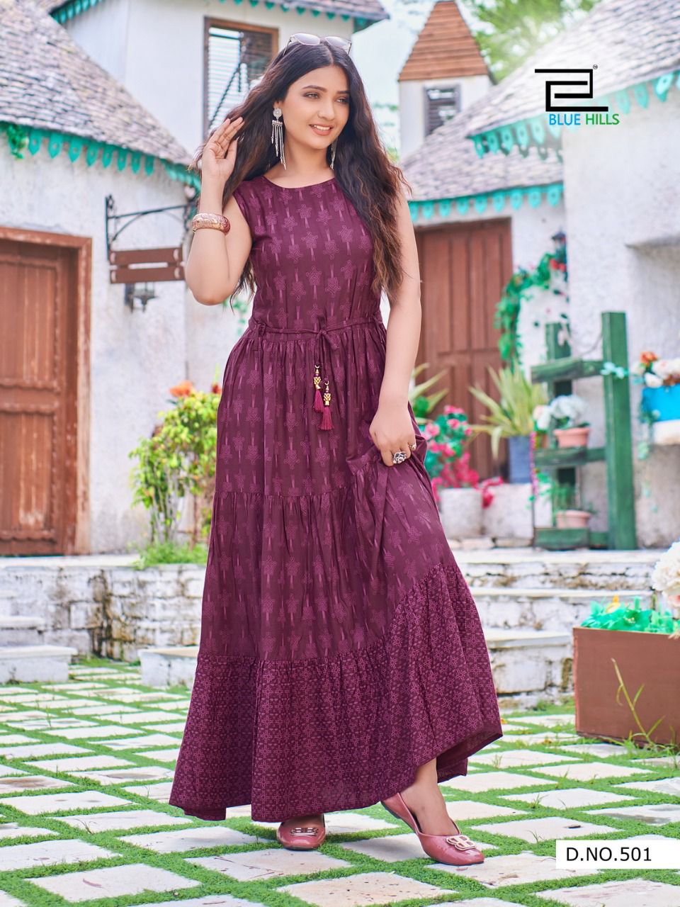 Blue Hills Sun Shine Vol 5 Anarakli Long Kurti Catalog