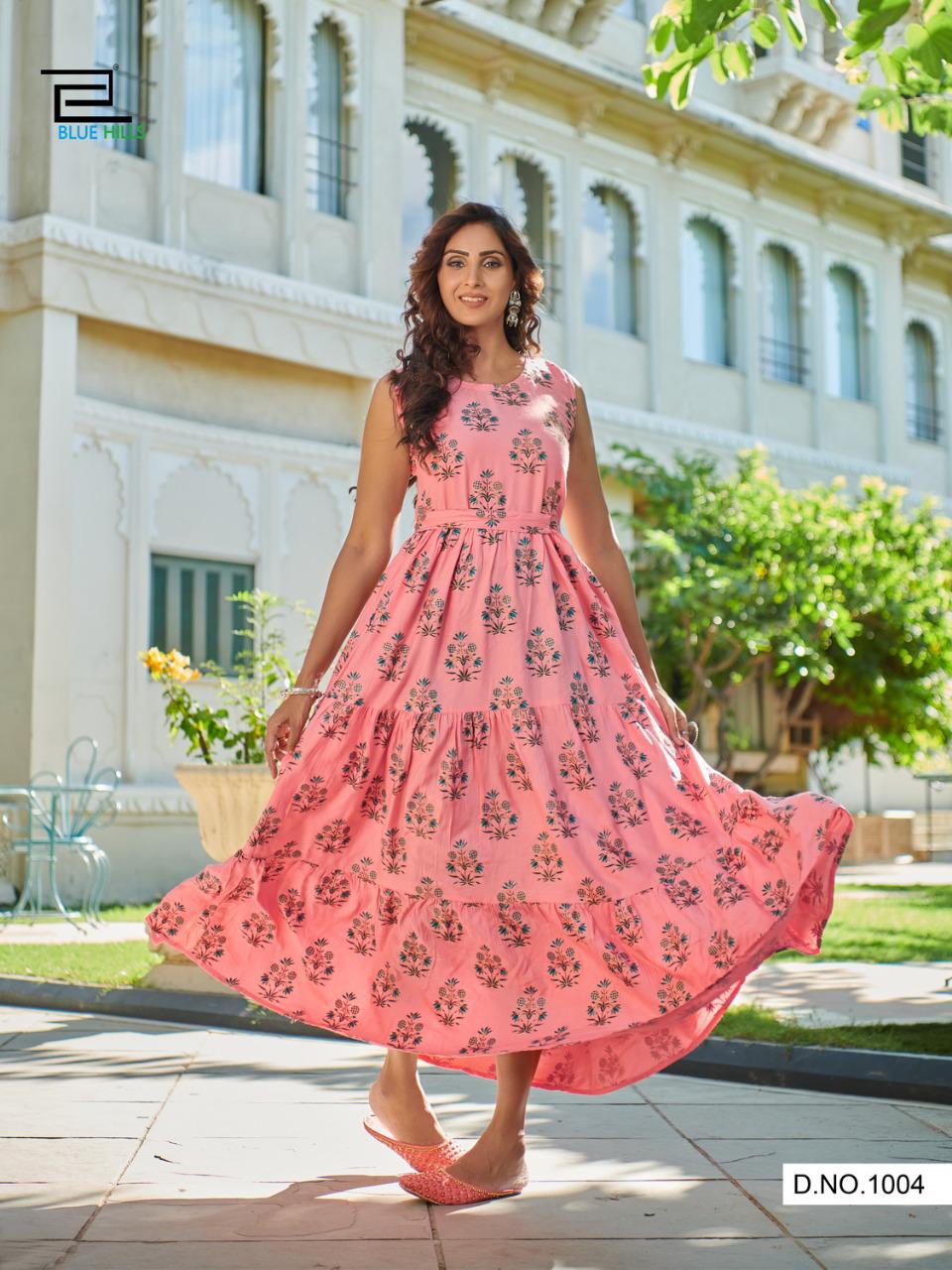 Blue Hills Sunshine Vol 10 Designer Long Gown Style Kurti Catalog