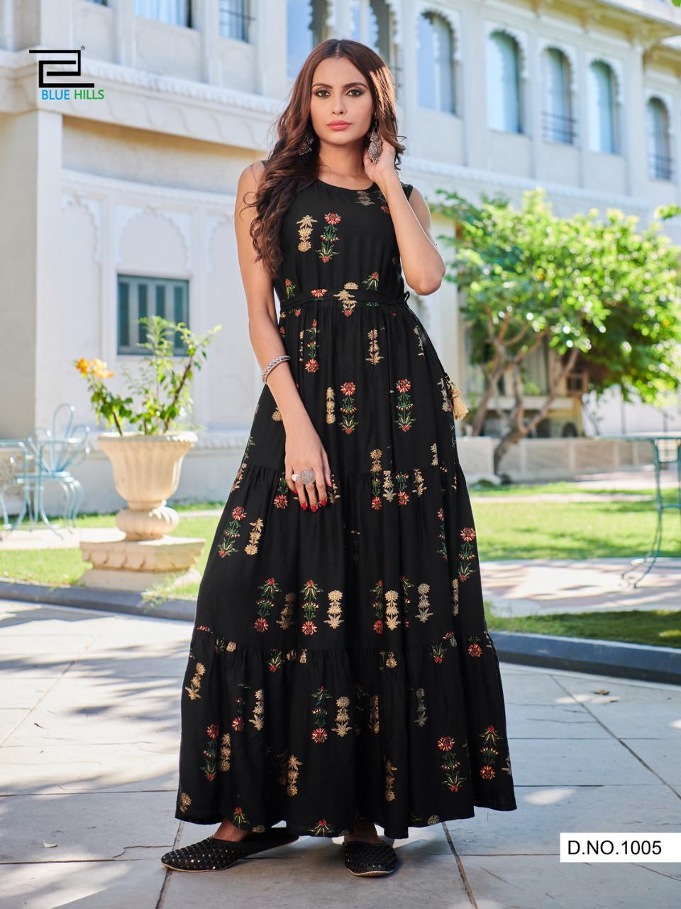 Blue Hills Sunshine Vol 10 Designer Long Gown Style Kurti Catalog