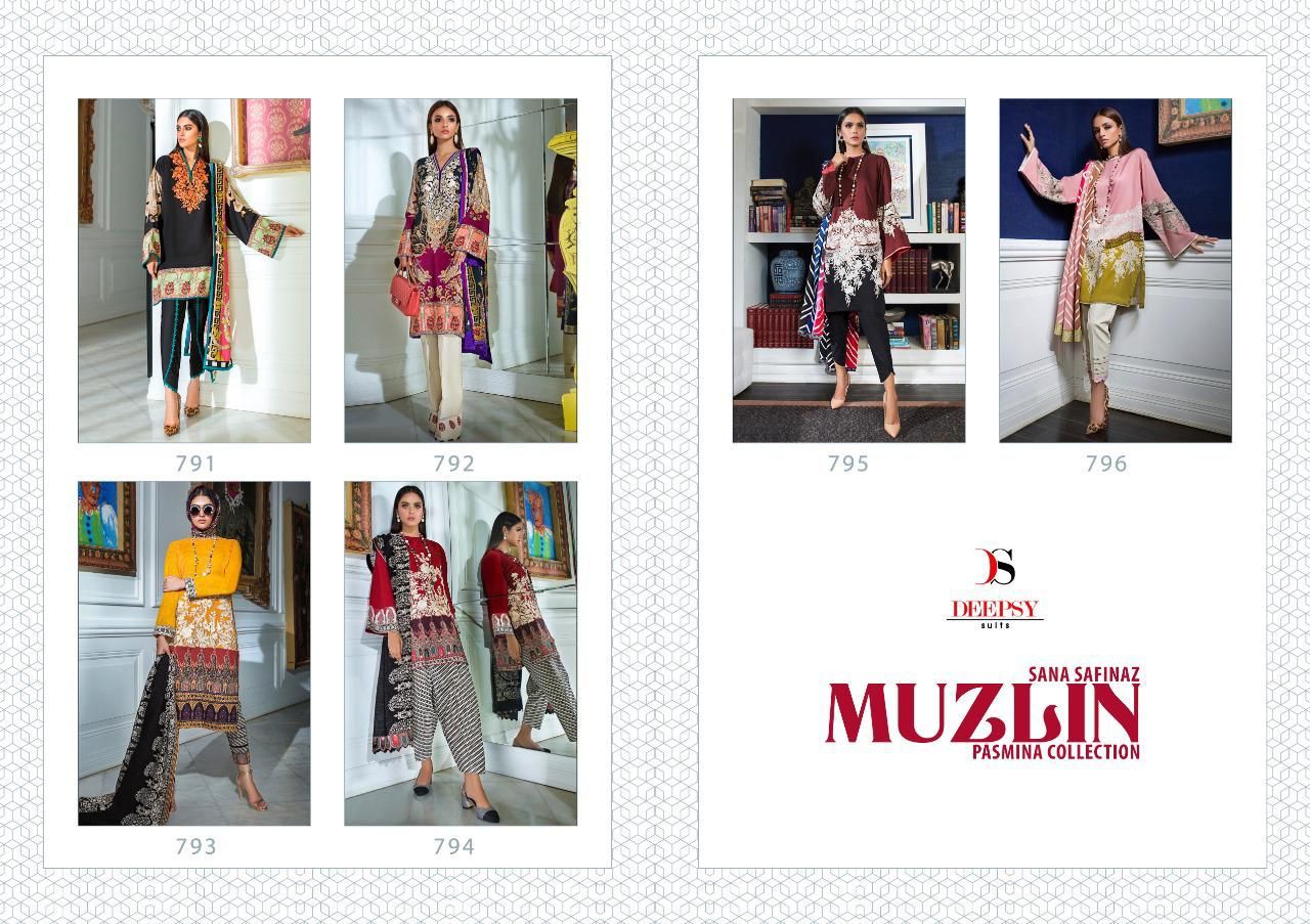 Deepsy Sana Safinaz Muzlin Pashmina Collection  Embroidered Pakistani Suits  Catalog