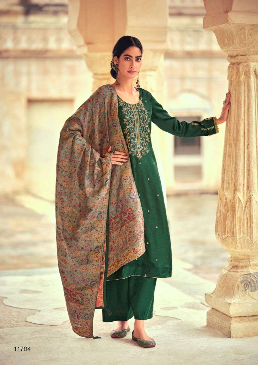 Deepsy  Basera Tussar Silk With Embroidery Work Dress Material Catalog