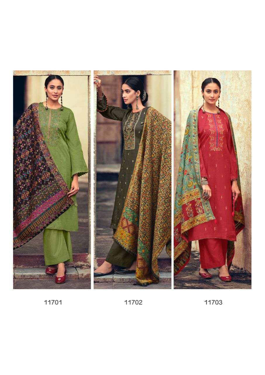 Deepsy  Basera Tussar Silk With Embroidery Work Dress Material Catalog